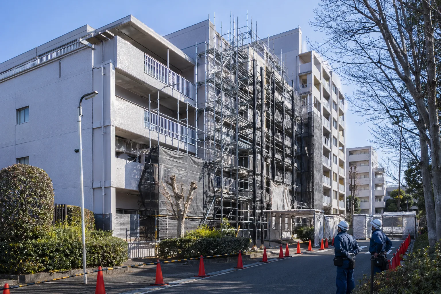 鶴牧住宅大規模修繕の施工写真